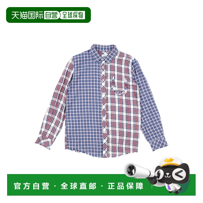 1h可退 香港直邮潮奢 Berna 男童 花纹衬衫童装 blue蓝色 舒适时