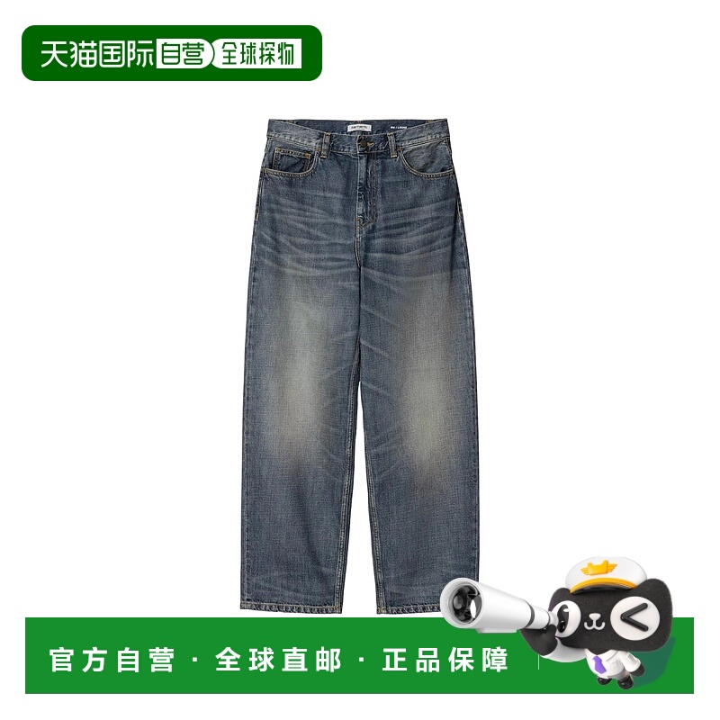 自营欧洲直邮Carhartt Brandon系列女士做旧蓝棉质拉链门襟牛仔裤