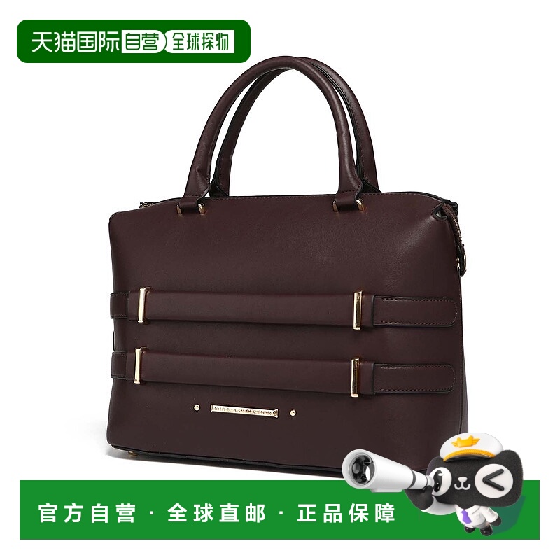 自营mia k collectionMia K的Leila女士手提包-巧克力 美国奥莱直
