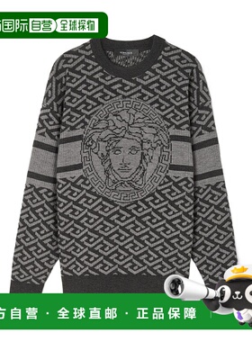 香港直邮Versace LA GRECA MEDUSA提花针织套衫 10036211A024952E