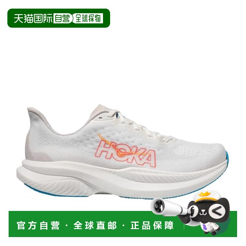 自营欧洲直邮HOKA MACH 6 女士白色透气网布运动鞋新款户外鞋科技