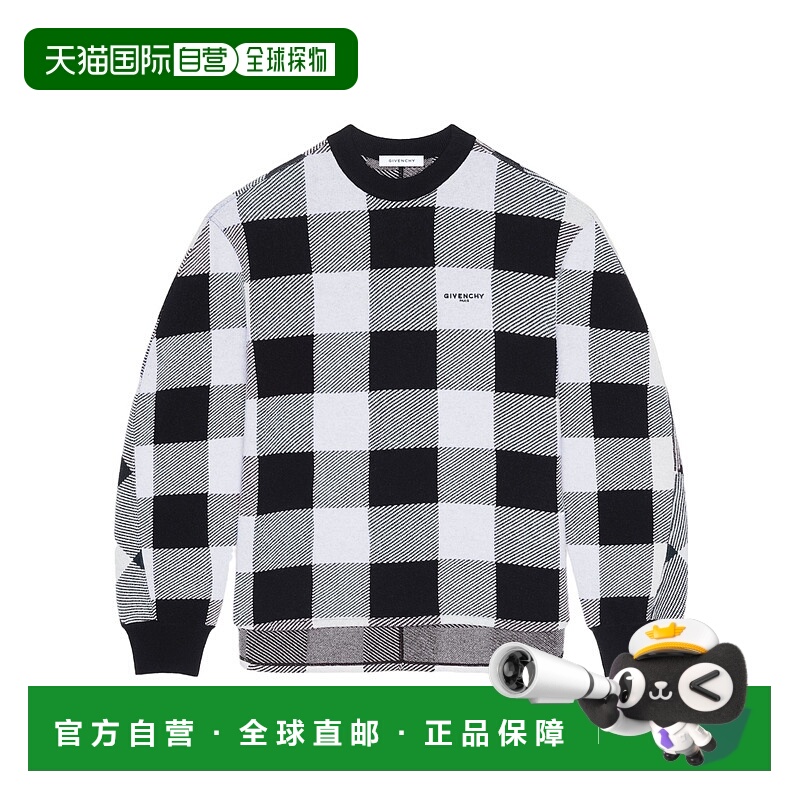 香港直邮Givenchy 羊毛格纹毛衣 BM90WH4YPD