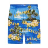 Gucci 672698ZAJSR 印花图案短裤
