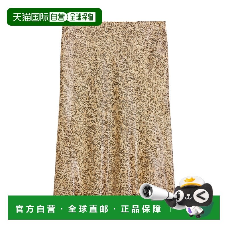 香港直邮CELINE 女士半身裙 2J580965W19AL SS2024 花色 豹纹印花