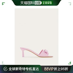 7635 香港直邮SALVATORE 粉色女士露趾高跟拖鞋 FERRAGAMO E562