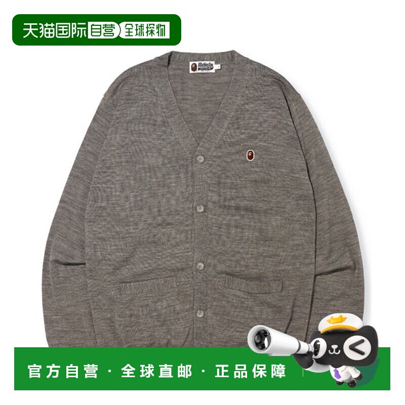 日本直邮A BATHING APE 猿人头绣标休闲毛衣针织衫 羊毛衫男款