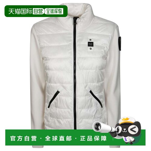 自营blauerWhite Biker Ny Quilted Panel Jacket - white 美国奥