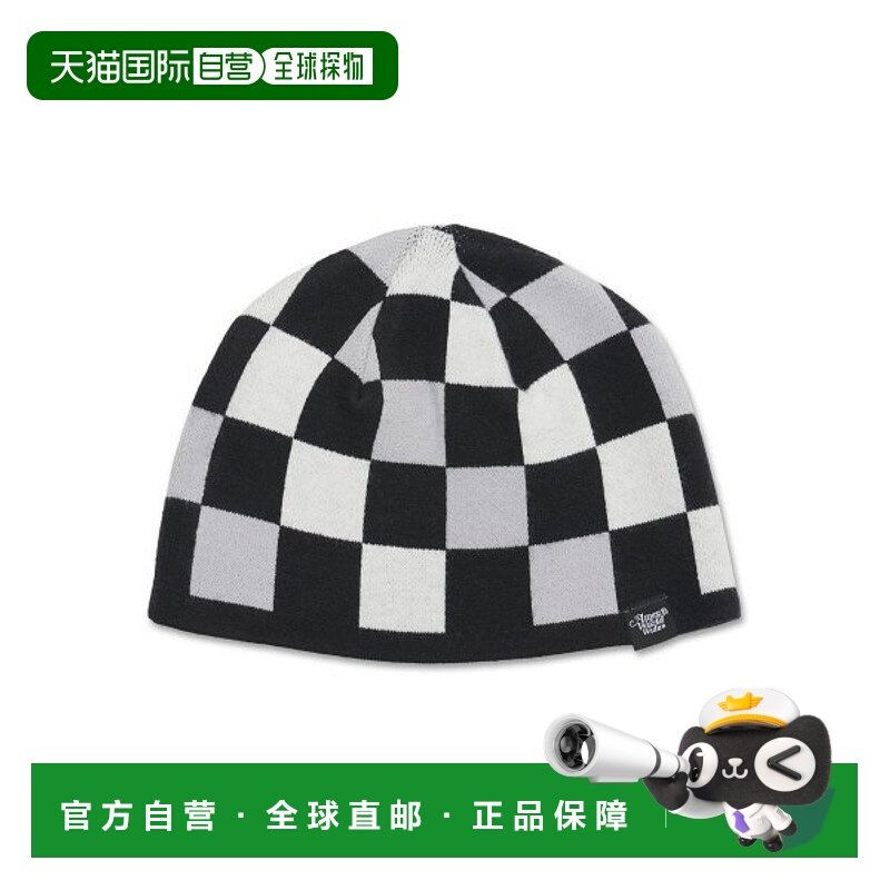 韩国直邮Ames Worldwide 女士帽子CHECKERBOARD BEANIE BLACK (AM2