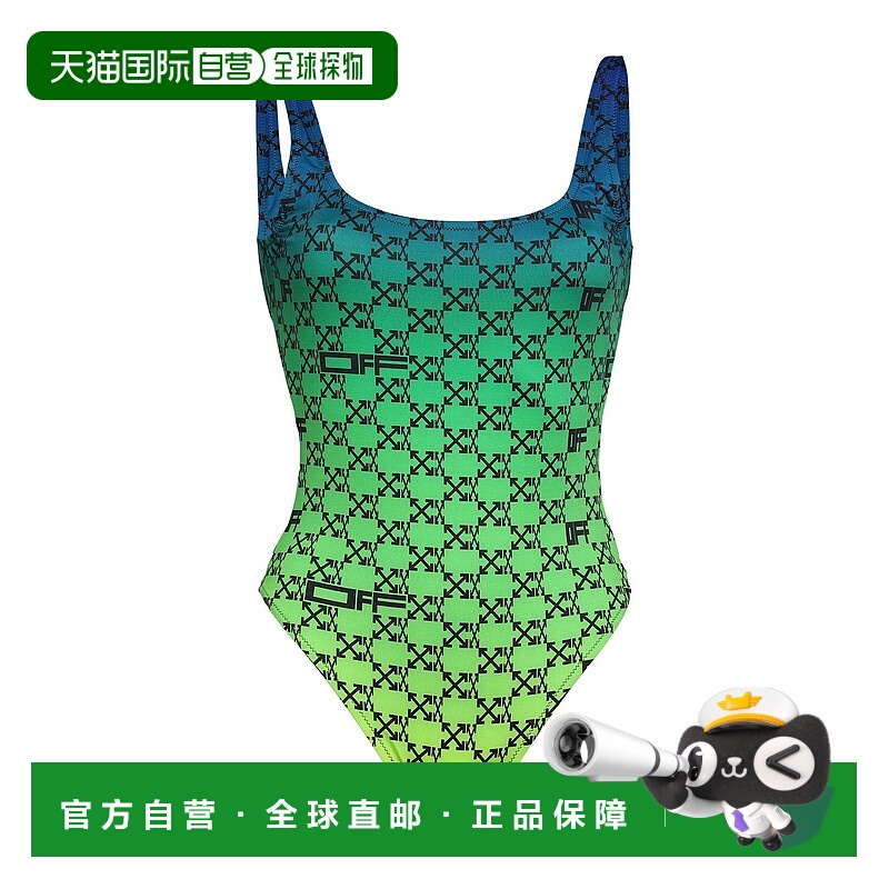 香港直邮off-white 女士 One-piece 泳衣 blue蓝色 舒适时尚