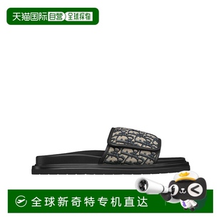 拖鞋 男士 香港直郵DIOR 露趾平底 黑色 3SA167ZSAH961 1h可退