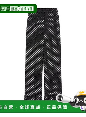 香港直邮VALENTINO 女士休闲裤 BRB6F098STB1 SS2025 黑色 拉链休