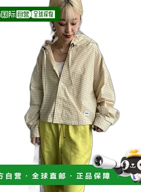 1h可退 日本直邮AMERICANA × JEANS FACTORY 女士拼接格纹连帽外