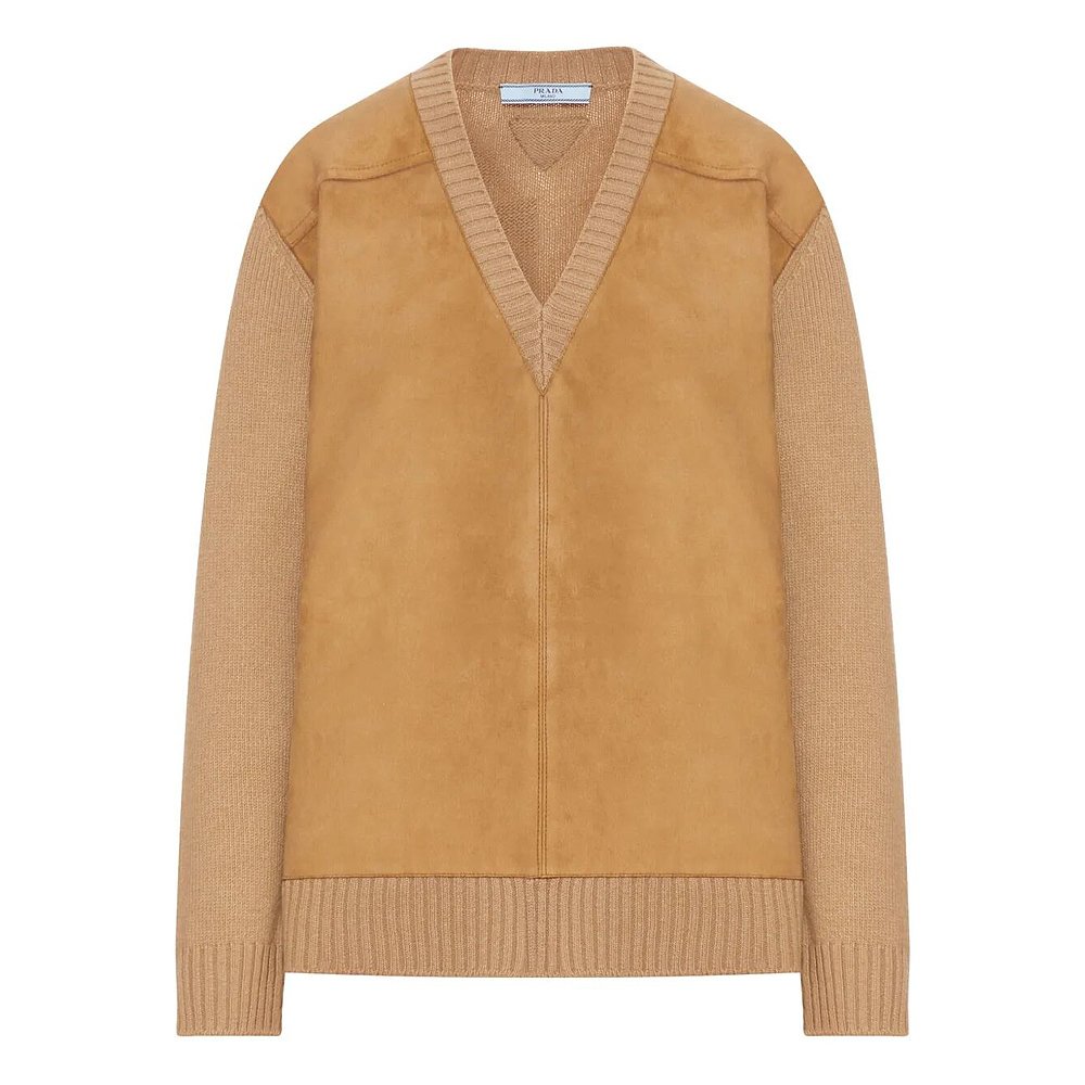 PRADA 女士皮衣 P24T2BSOOO173PF0C59 AW2025 卡其色