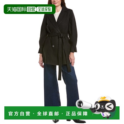 自营Pascale La Mode Short Trench Coat - black 美国奥莱直发