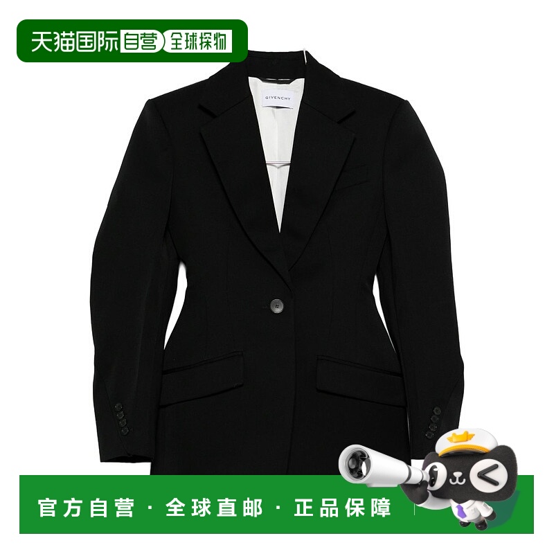 香港直邮Givenchy 纪梵希 女士 黑色羊毛西装外套 BW30L315CT