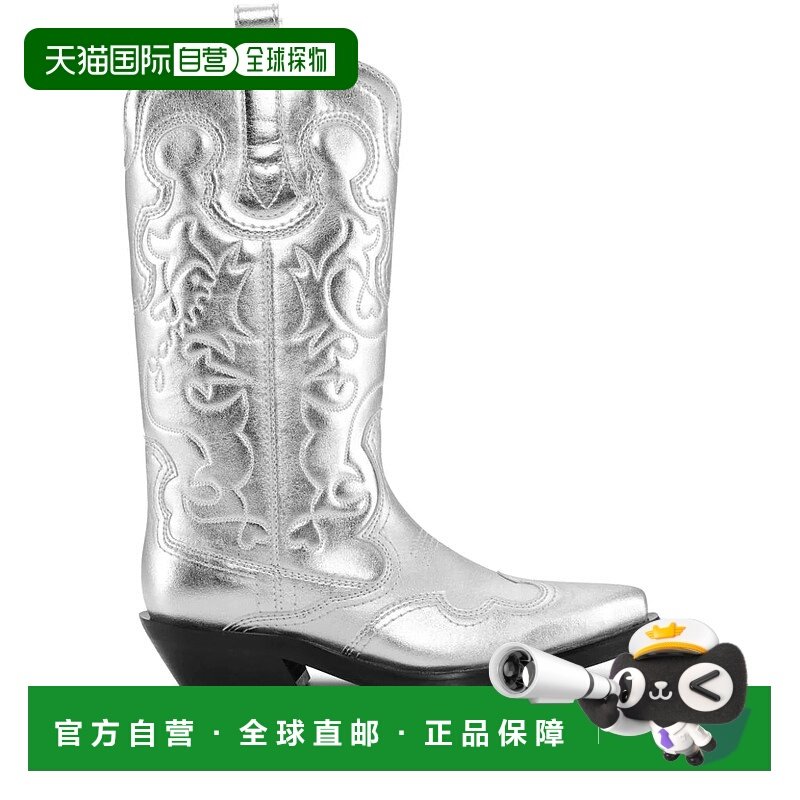 香港直邮GANNI 女士靴子 S242750414 SS2024 灰色 GANNI MID SHAF