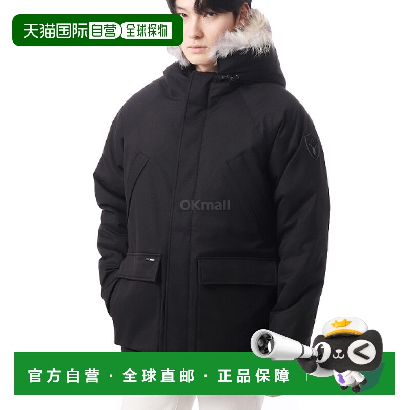 韩国直邮Nobis羽绒服男女款黑色连帽简约百搭时尚日常保暖舒适