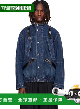 1h可退 香港直邮潮奢 Sacai 男士 蓝色牛仔夹克 2603927M blue蓝