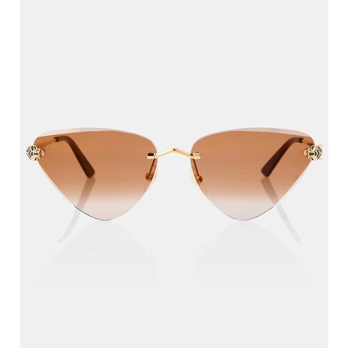 CARTIER 卡地亚 女士 Panthère de 猫眼太阳眼镜 003608