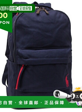日本直邮Polo Ralph Lauren 帆布背包背包海军红色女士 POLO RALP