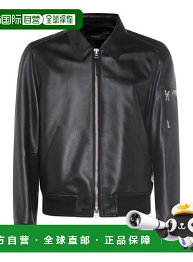 1h可退 香港直邮潮奢 Tom Ford 汤姆 福特 男士 黑色皮革夹克 LBS