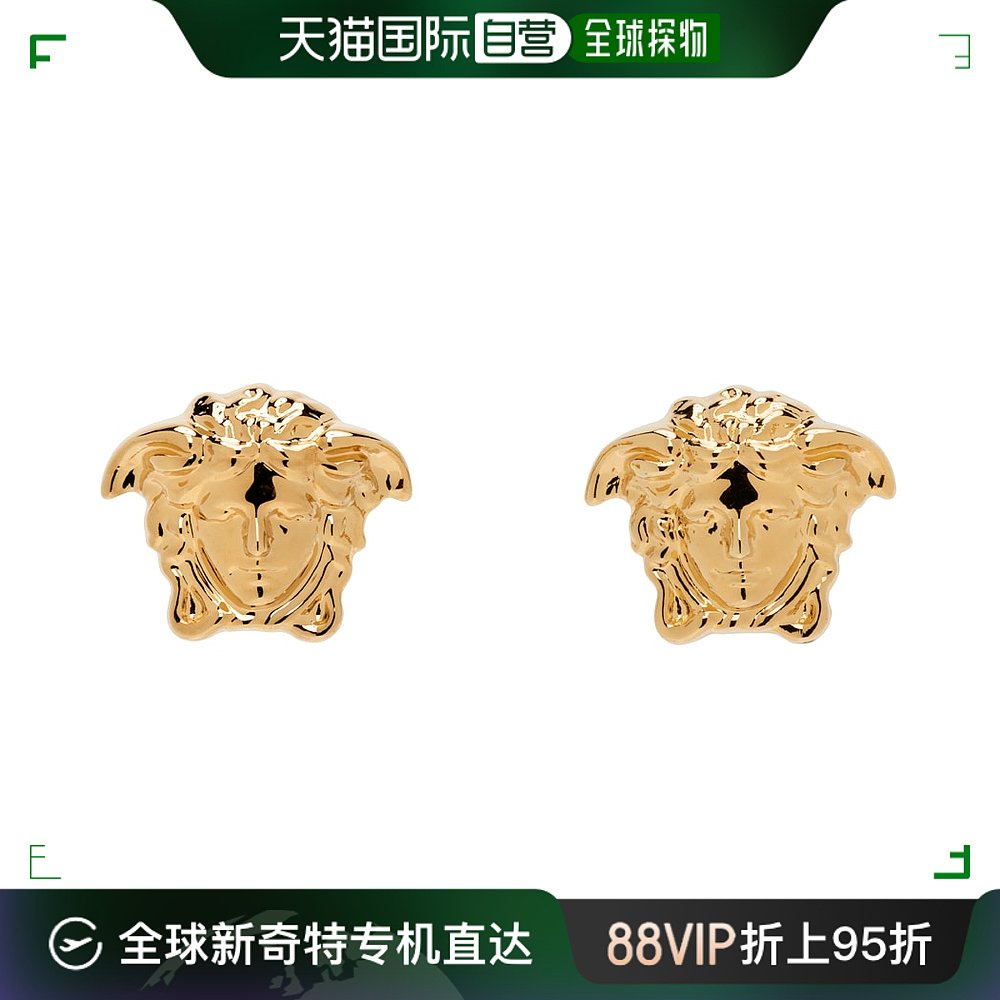 香港直邮潮奢 Versace 范思哲 女士 金色 Medusa Head 耳钉 DG2E5 饰品/流行首饰/时尚饰品新 耳钉 原图主图