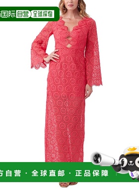 自营trina turk天合土耳其帕哈拉连衣裙-粉红色 新款 美国奥莱直