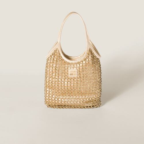 MIU MIU(缪缪)24新品 IVY 串珠公爵夫人缎布包