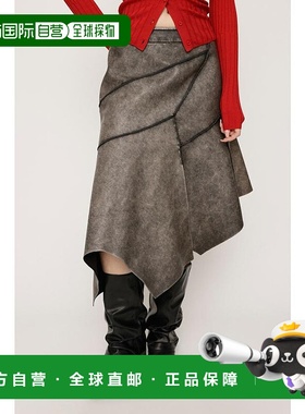 日本直邮SLY RANDOM HEM F／LEATHER中长裙 [SL3994EW029501]裙子