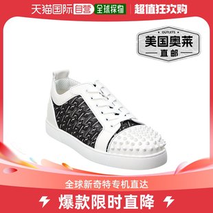 Spikes Junior Louis Christian Orlato Louboutin 涂层帆布和皮