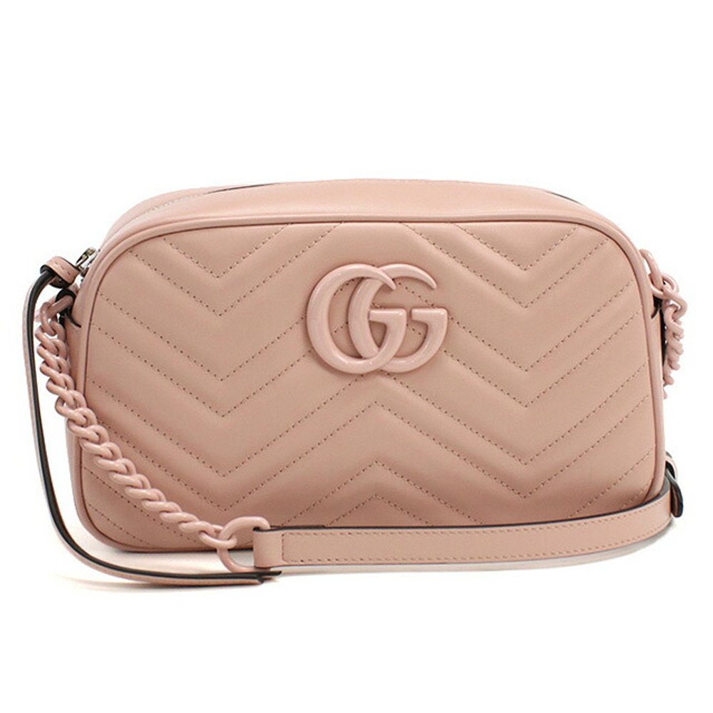 日本直邮Gucci GG Marmont 2.0 斜挎包女士447632粉色
