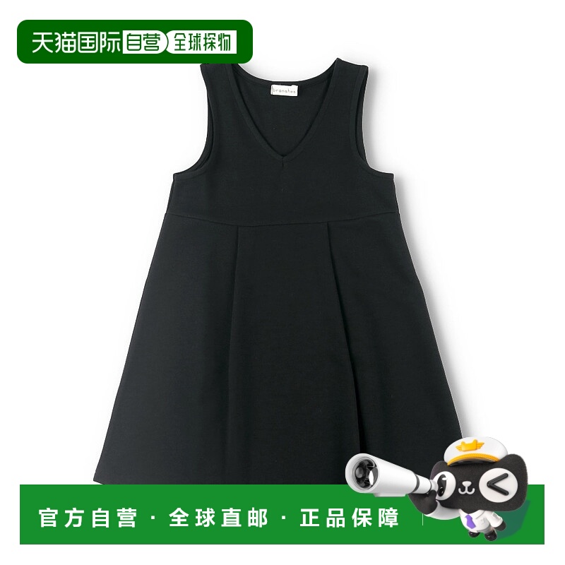 1h可退 日本直邮BRANSHES 儿童 弹力针织背带裙 红黑格纹 12-3435