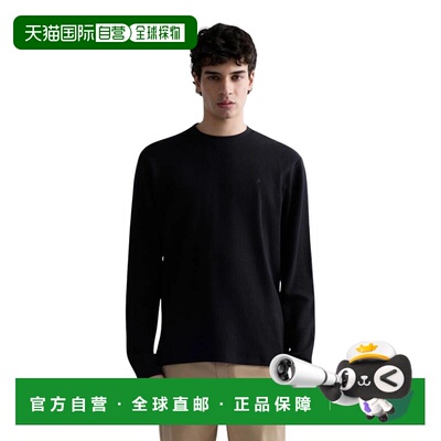 欧洲直邮REPLAY 男士T恤 M310100085204098 AW2026 黑色 WAFFLE F