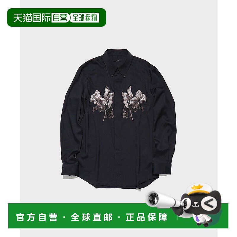1h可退 日本直邮TAAKK 男装 丝绸长袖衬衫 双胸花型刺绣 日本设计