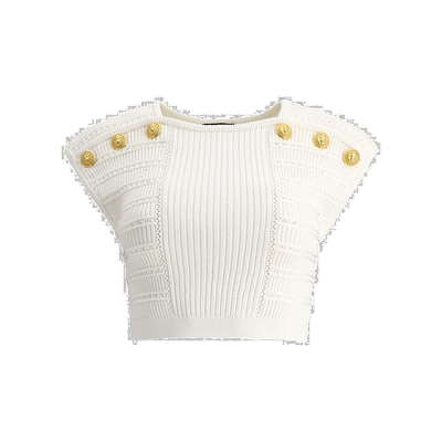 香港直邮BALMAIN 女士针织毛衣针织衫 AF1AI075KE100FA