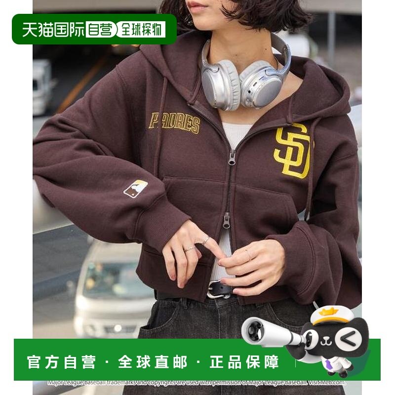 1h可退 日本直邮MONO-MART MLB 特别款 贴章刺绣 短款 双拉链 连,男装,卫衣,淘宝优惠券,粉丝福利购,淘宝优惠卷