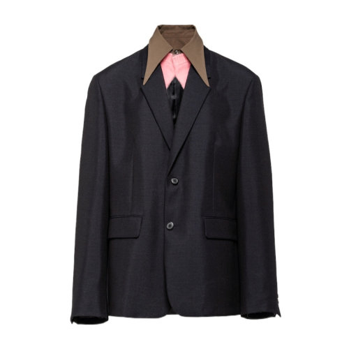 PRADA 男士夹克 UGM2341WC1S232F0008 AW2024 蓝色