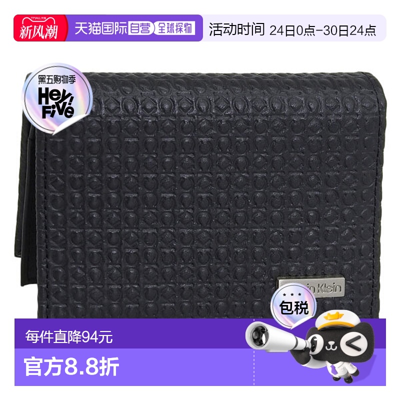 日本直邮Calvin Klein 小物件 男士 卡包 皮革 黑色 31CK200001 C