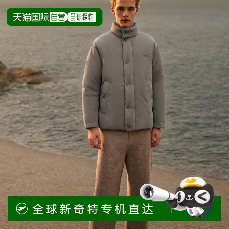韩国直邮COVERNAT RDS Below Down 短款羽绒服 浅灰色高端流行休