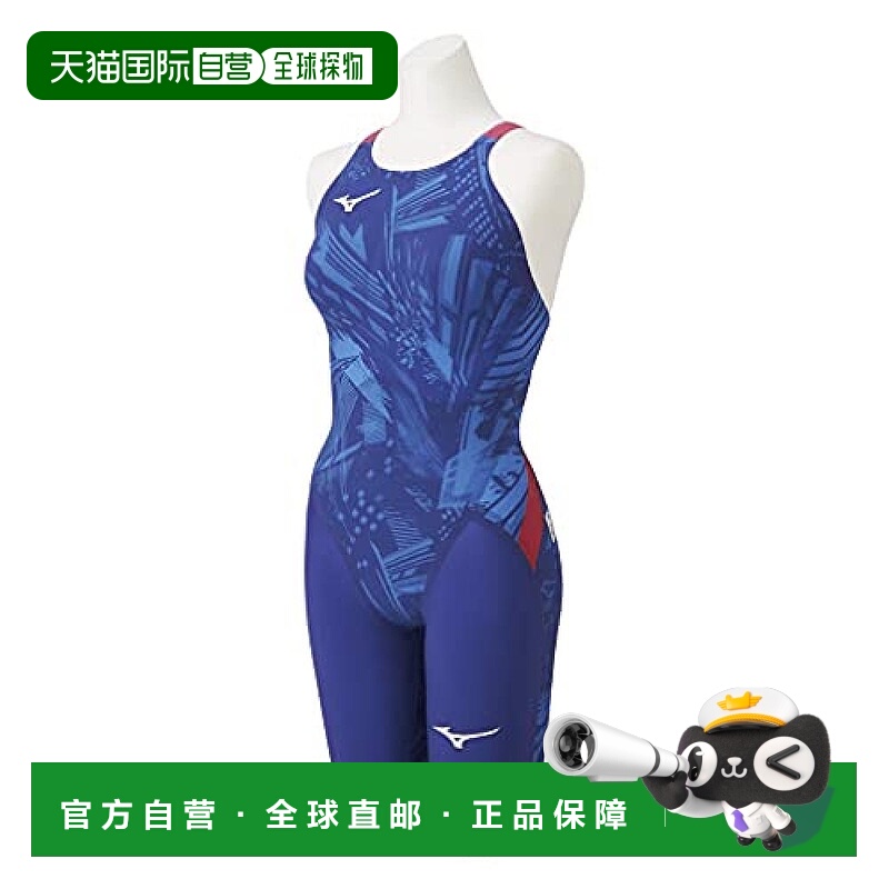 【日本直邮】Mizuno美津浓 女士竞技泳衣 V ST 蓝色 XS FINA许可