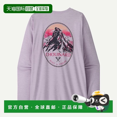 自营欧洲直邮PATAGONIA 女士紫色涤纶长袖T恤