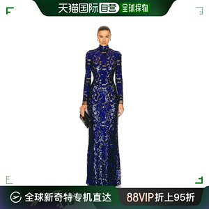 香港直邮潮奢 Tom Ford 汤姆 福特 女士 蛇纹亮片长袖晚礼服 AB32