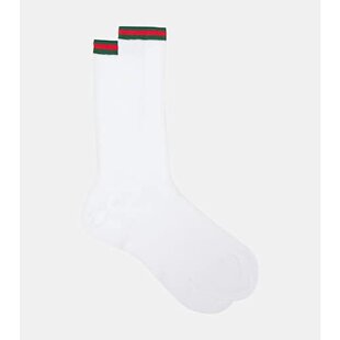 女士 古驰 网织罗纹针织棉混纺袜子 Gucci 潮奢