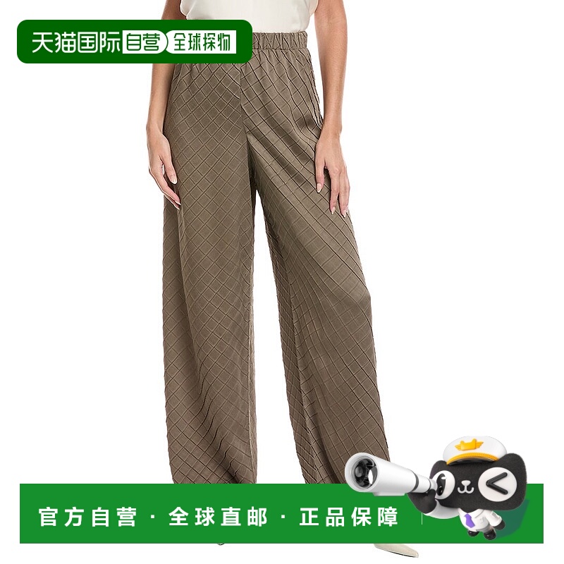 自营lafayette 148 new york拉斐特148纽约钻石Plisse河滨长裤-绿