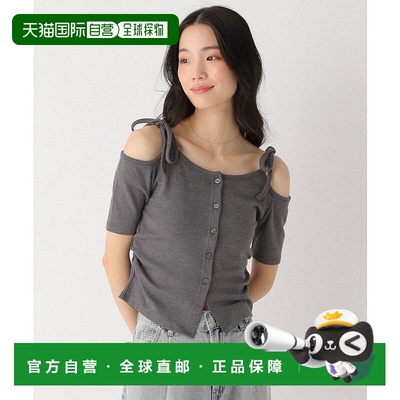 1h可退 日本直邮Heather 女士肩部蝴蝶结设计露肩短袖T恤 452631