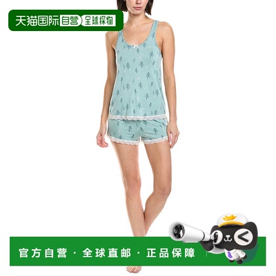 自营Honeydew 2pc Dream Team Pajama Short Set - green 美国奥