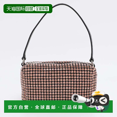 自营Alexander Wang Orange Crystal Embellished Mesh Medium He