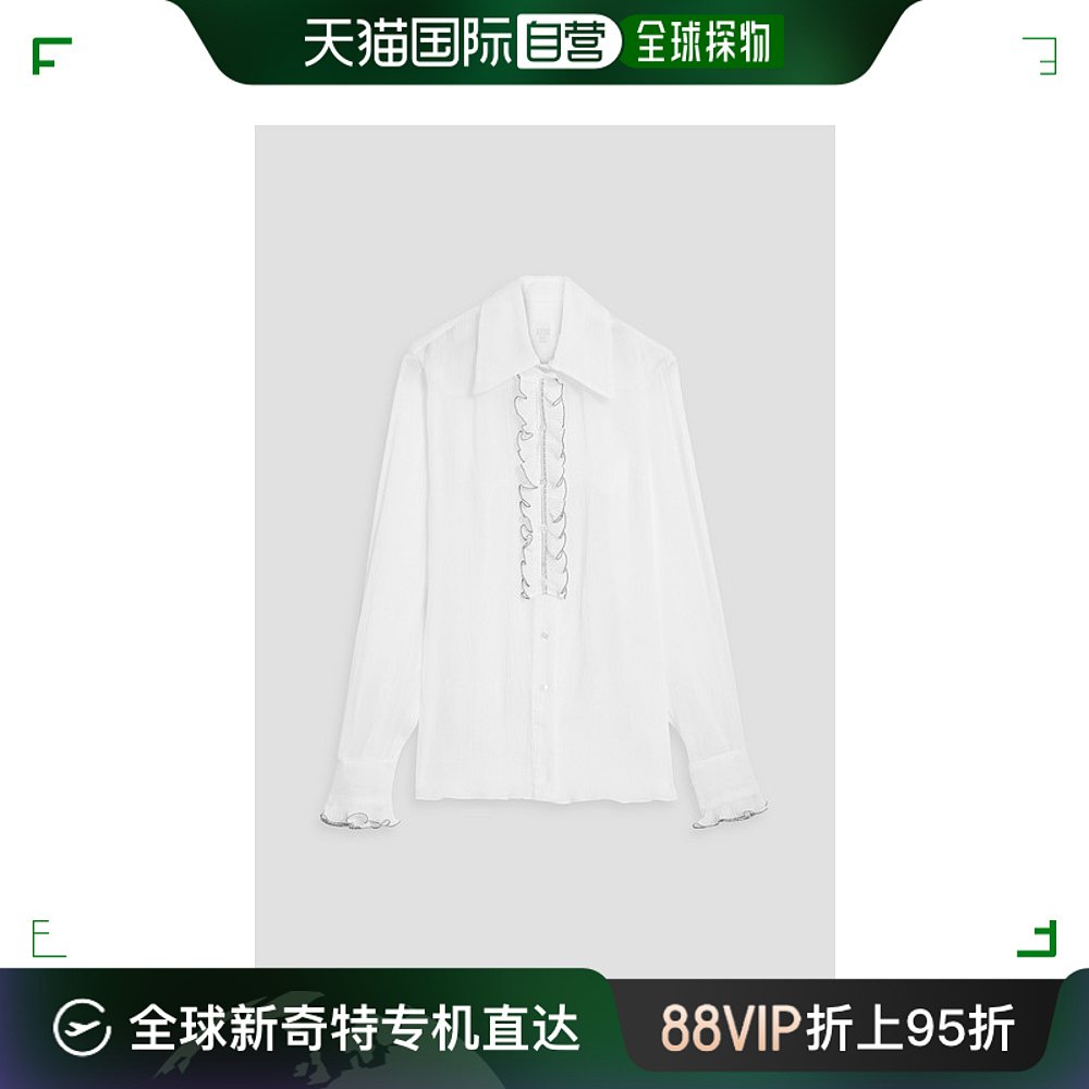 香港直邮潮奢 Anna Sui 女士Lyocell-georgette 荷叶边衫 女装/女士精品 T恤 原图主图