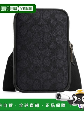 香港直邮COACH 男士斜挎包 CW364QBMI5 AW2024 黑色 Aden 标志性