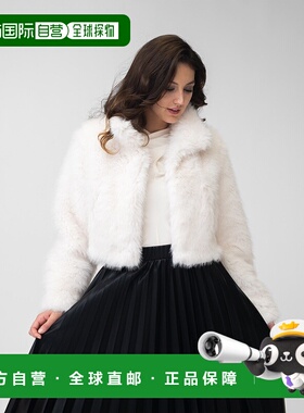 自营adrienne landauOpal Cropped Faux Fur Jacket - cream 美国